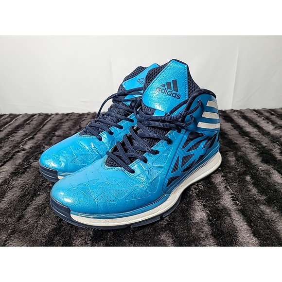 ADIDAS MEN'S CRAZY FAST BASKETBALL SHOES SIZE 8.5 BLUE LACE UP ATHLETIC SNEAKERS - Picture 1 of 15